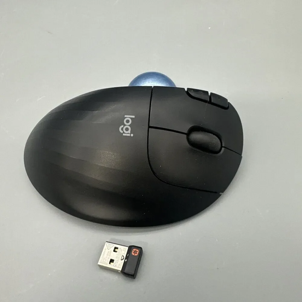 Logitech Logi Ergo M575 Trackball Ergonomic Mouse - Black - USB Dongle Included